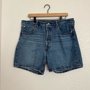 Levi's 501 Original High Rise Distressed Denim Shorts